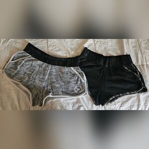 2 PAIR PINK Victoria's Secret Logo Band Varsity Shorts Large